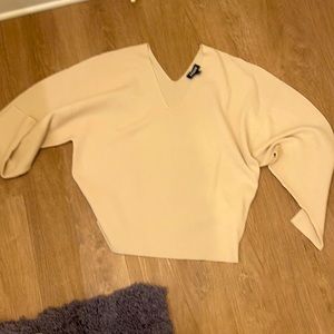 XL- Express woman’s cream light weight bench sweater